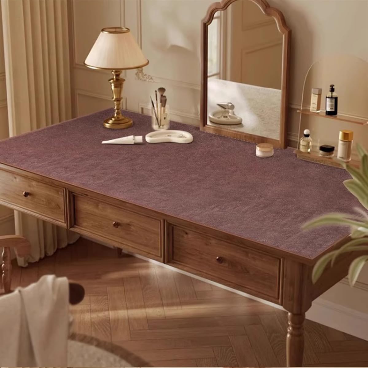 Sottomano in similpelle antiscivolo 40x60 cm marrone scuro