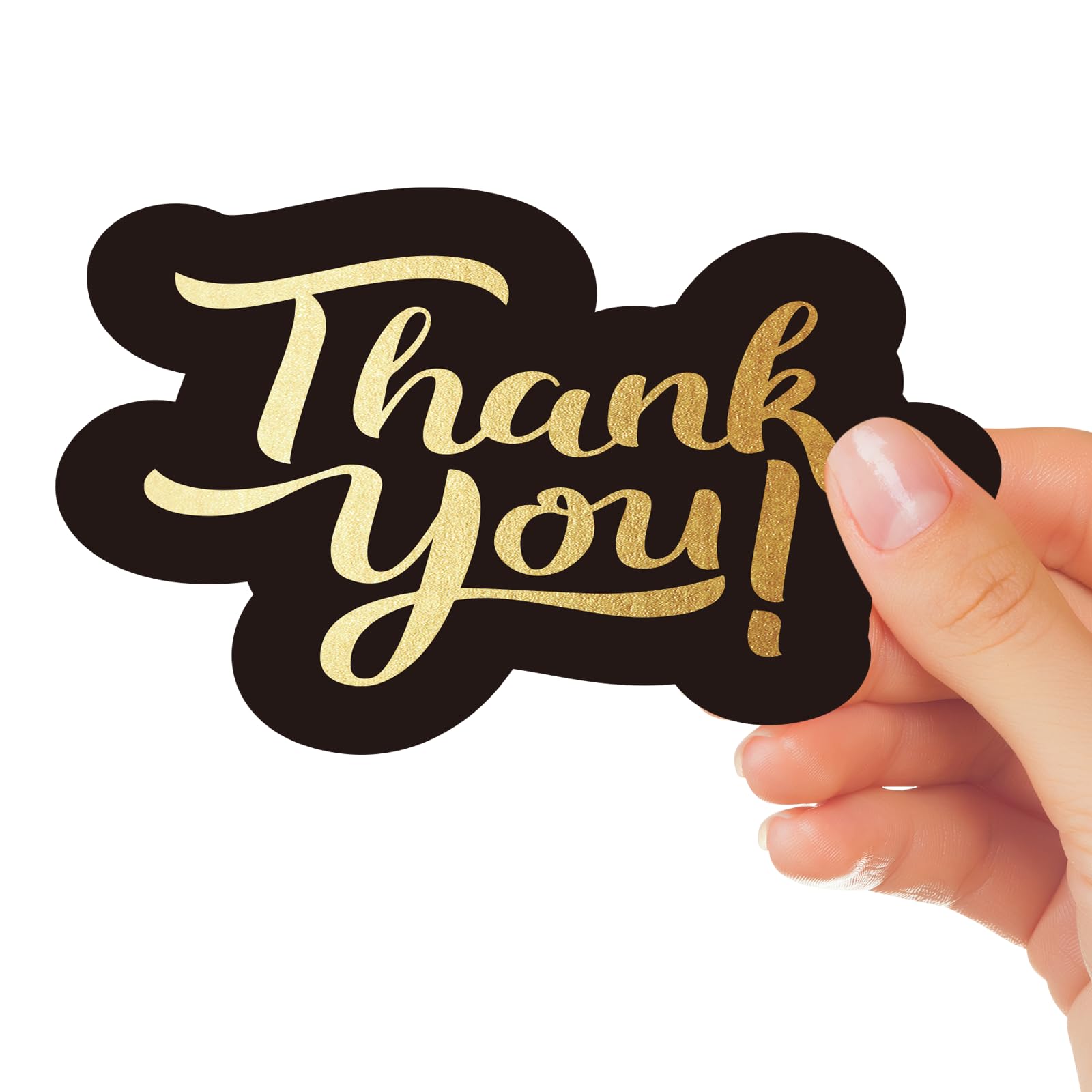 Kerosly 50Pcs Black and Gold Thank You Cards, Elegant Small Business Thank You Cards.Enhance Your Brand and Show Your Appreciation for All Your Businesses.