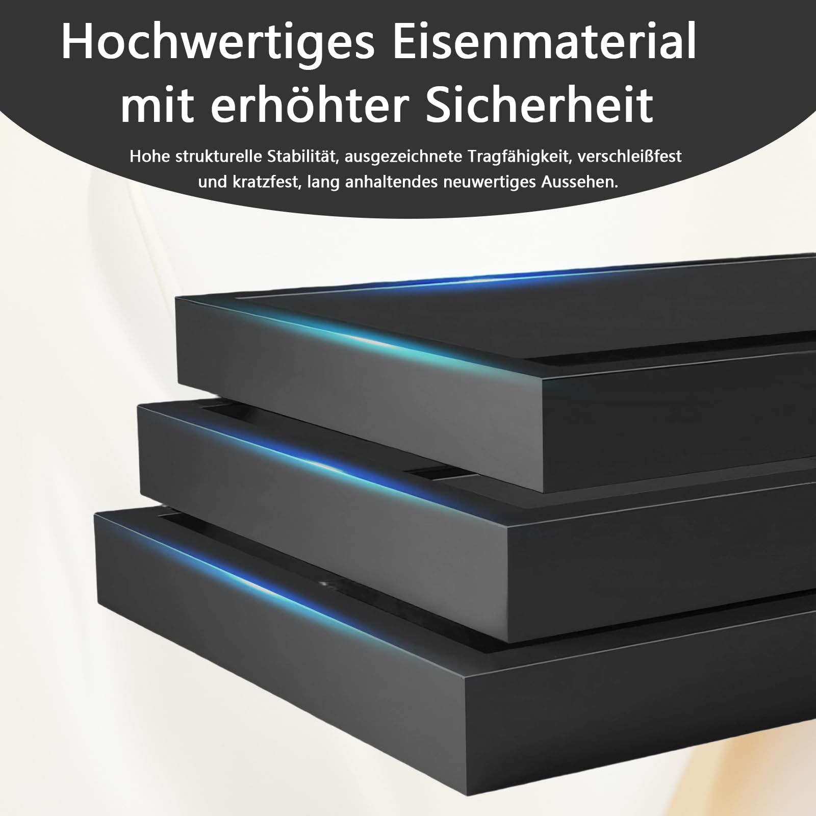 Metall Weinregal zur Wandmontage mit LED-Beleuchtung und modularen Weinflaschenhaltern, inklusive Gläserhalter, multifunktionaler Präsentationsregal für Zuhause/Bar/Küche (schwarz, 2 Meter)
