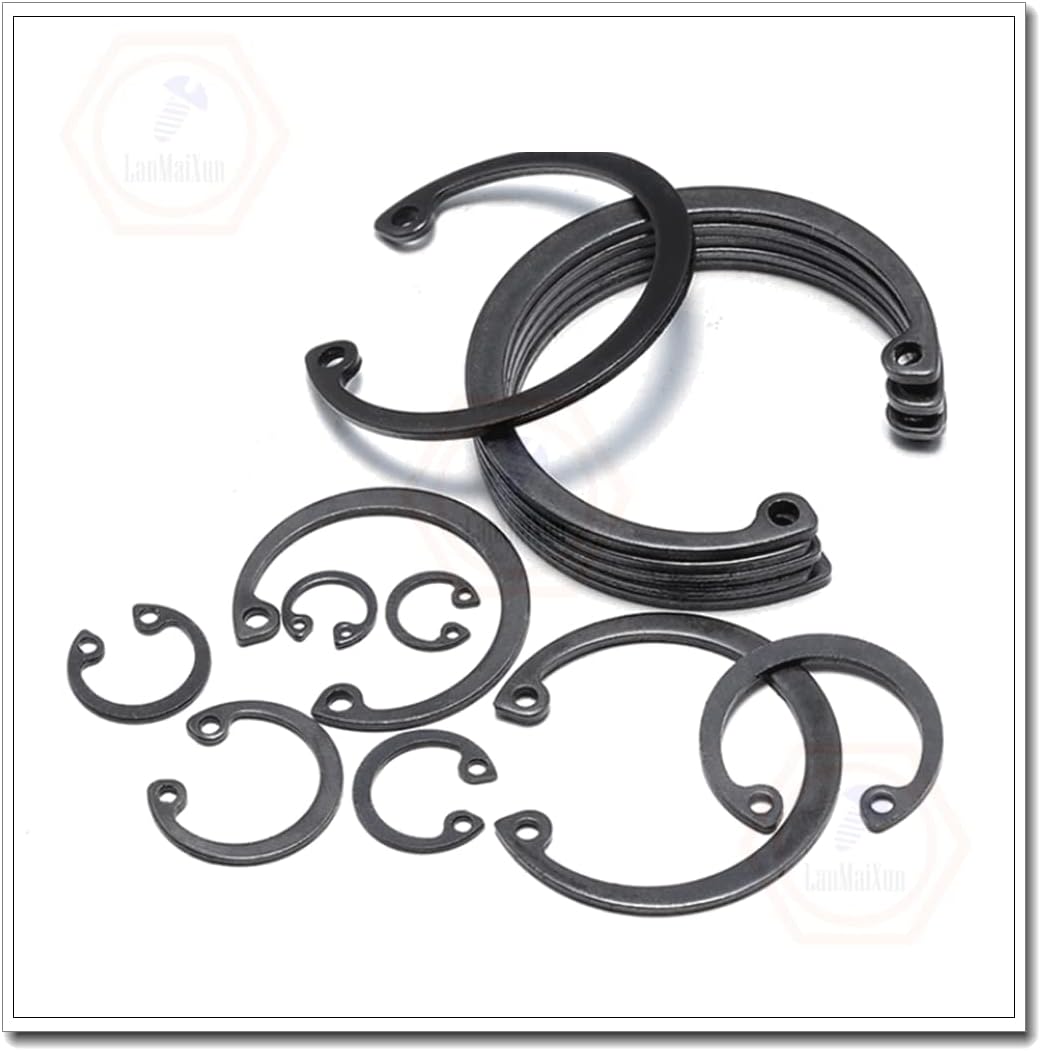 5pcs 80mm,Black Alloy Steel C-Clips,Internal Circlip,Snap Ring,Internal Retaining Ring