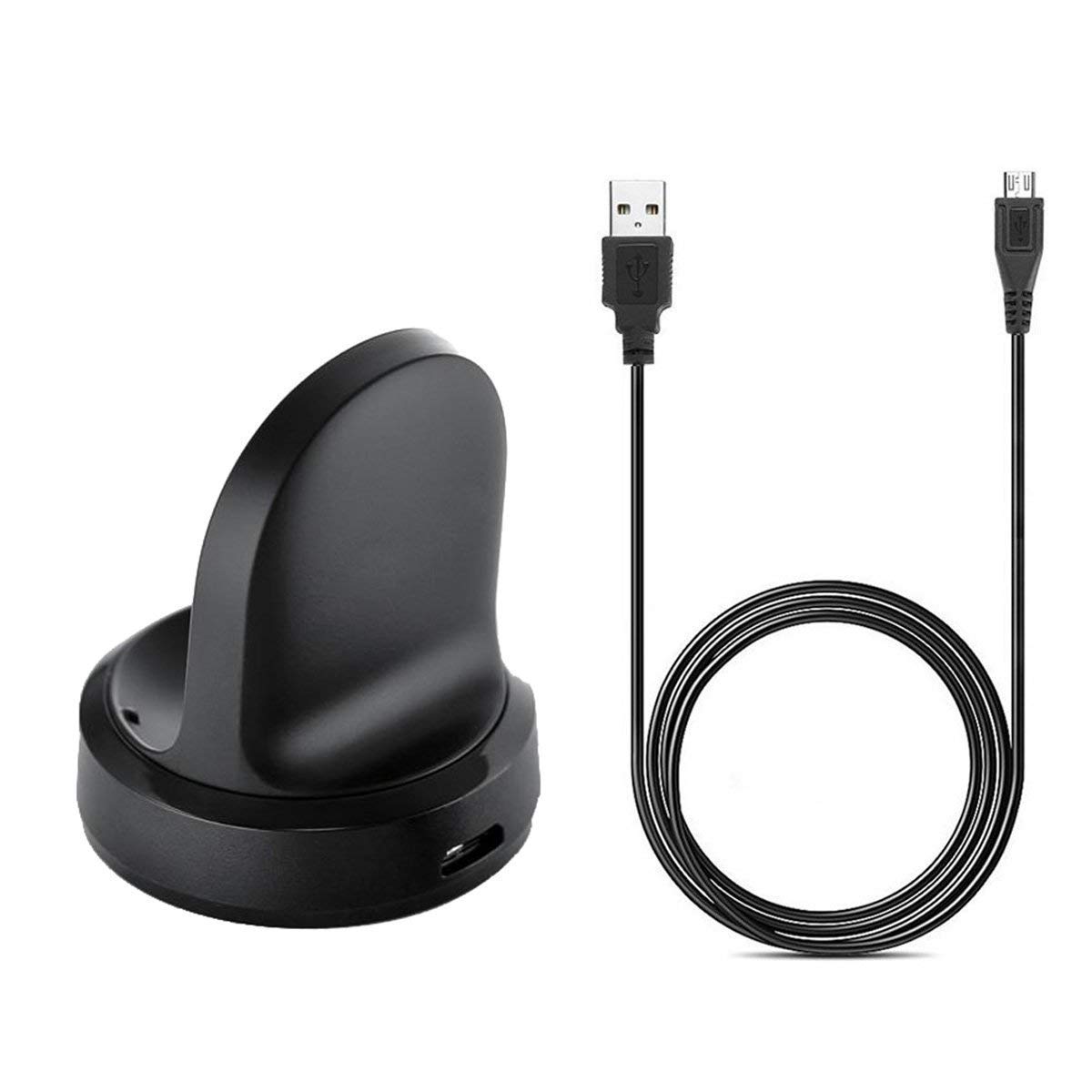 Aimtel Compatible with Samsung Galaxy Watch (46mm) Charger,Charging Dock with USB Cable for Galaxy Watch 46mm/42mm/Gear S2/S3 Not for Other Model(Black)