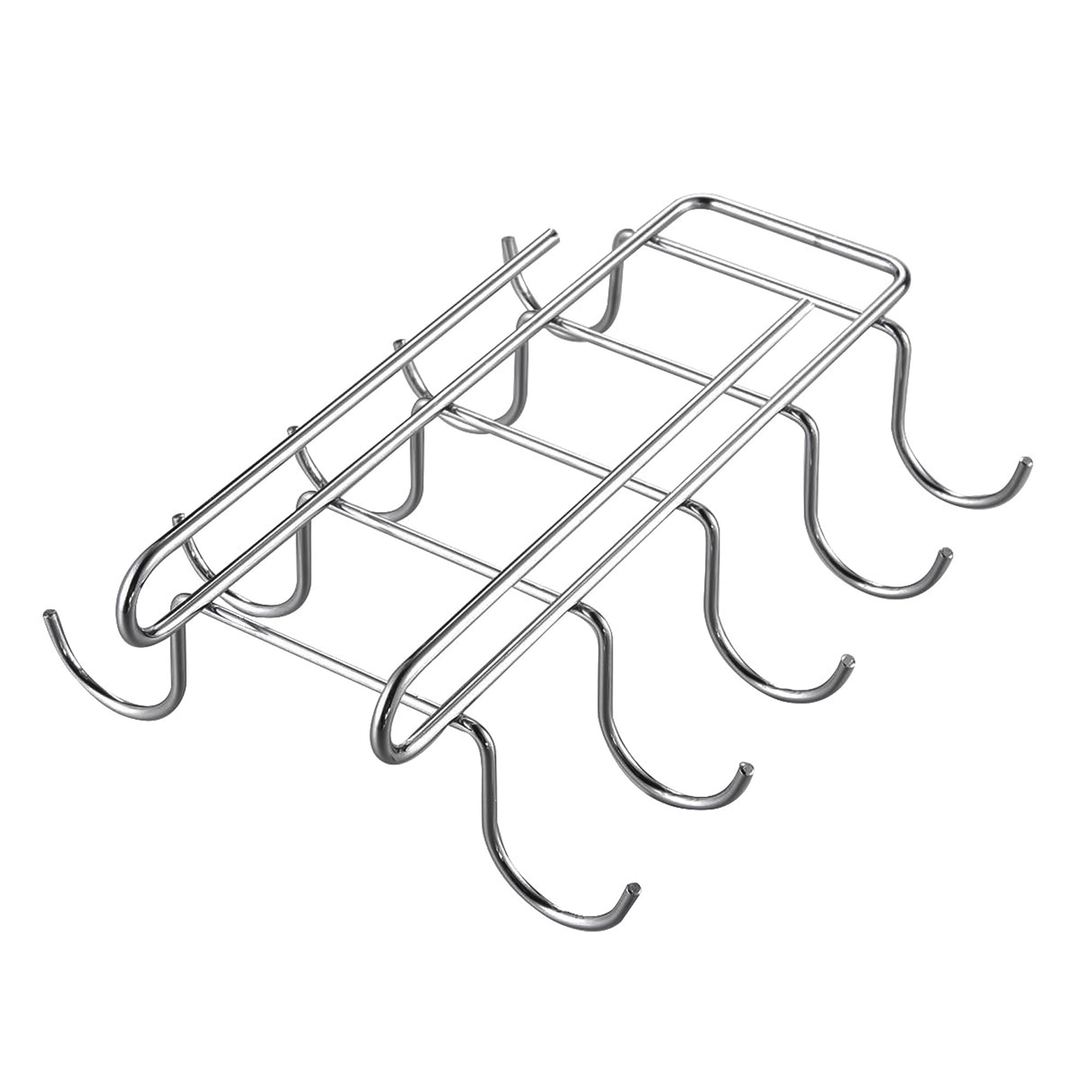 Innoteck Mug Cups Storage Hooks Kitchen Utensil Hanging Hook Rack Holder - Under Cabinet Closet Without Drilling – 10 Hooks