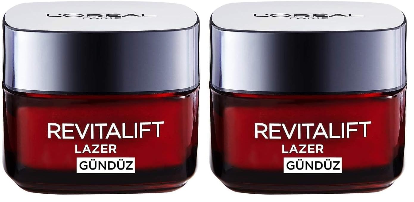 L'ORÉAL PARIS Revitalift Lazer X3 Yoğun Yaşlanma Karşıtı Gündüz Bakım Kremi 50 ml (2 paketi)
