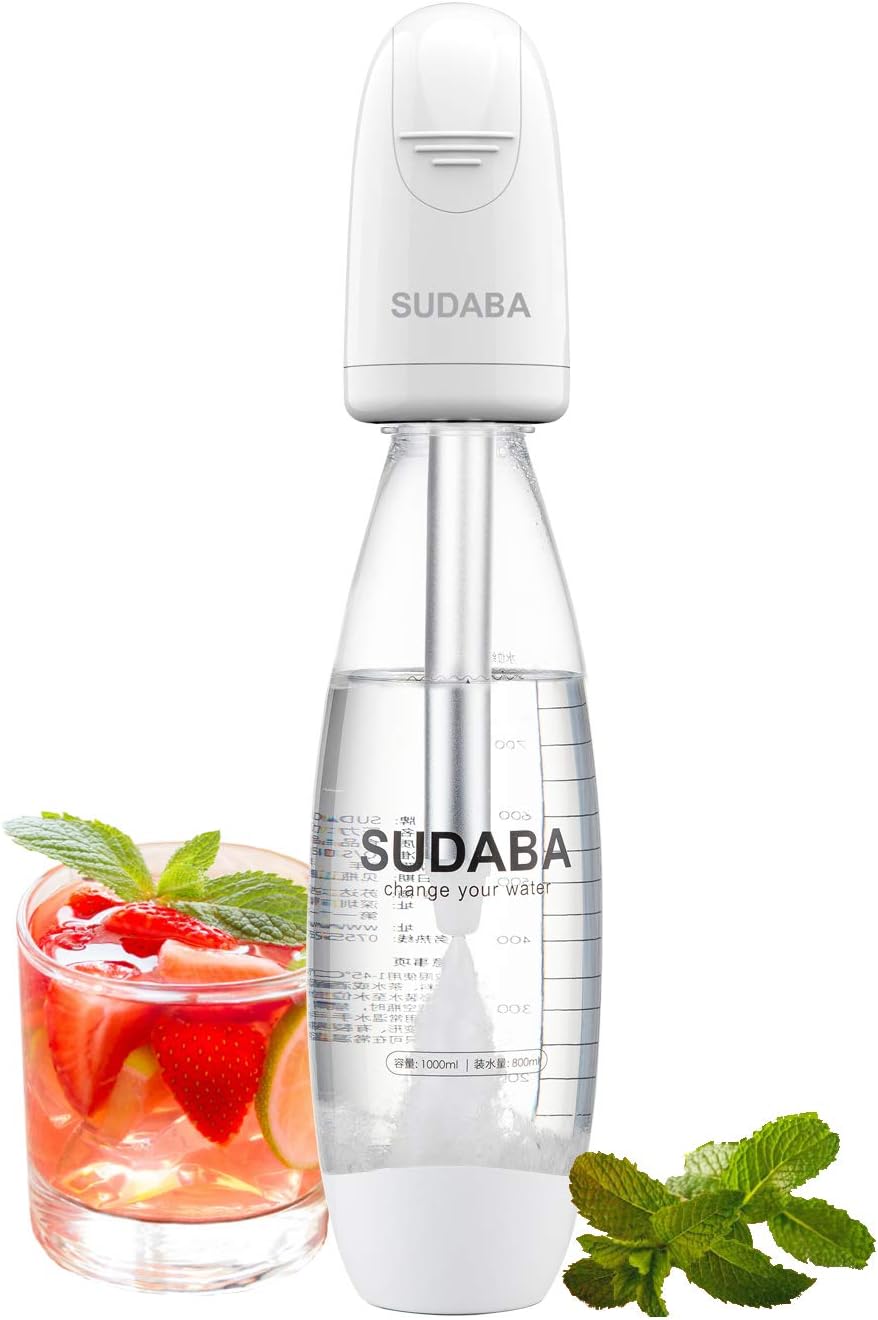 SUDABA Soda Water Maker Mini Soda Machines for Home Portable Soda Stream Sparkling Water Maker (BPA free)