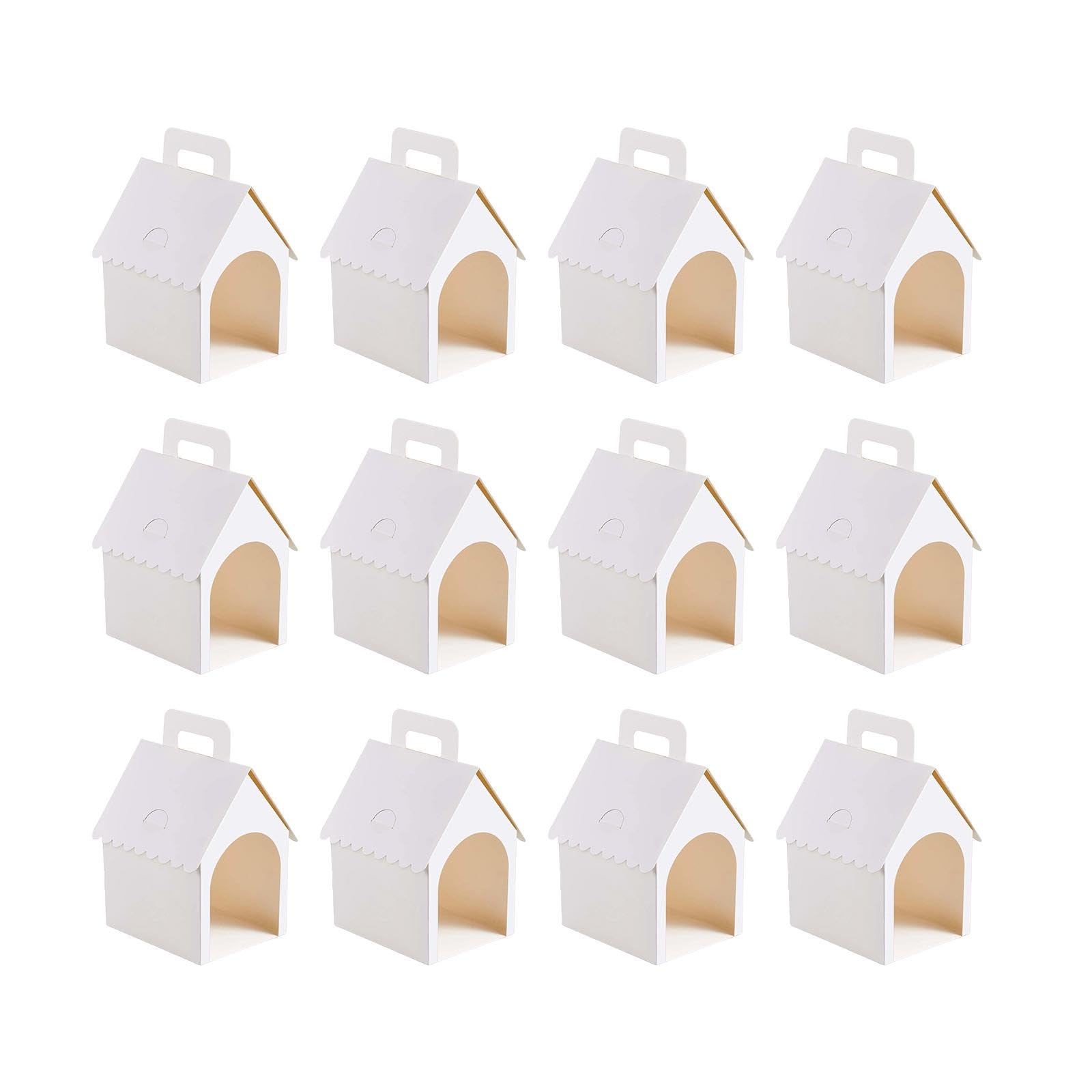 Oshhni 12 scatole regalo con manico, contenitori portatili per caramelle, confezioni regalo, per damigelle d'onore, compleanni