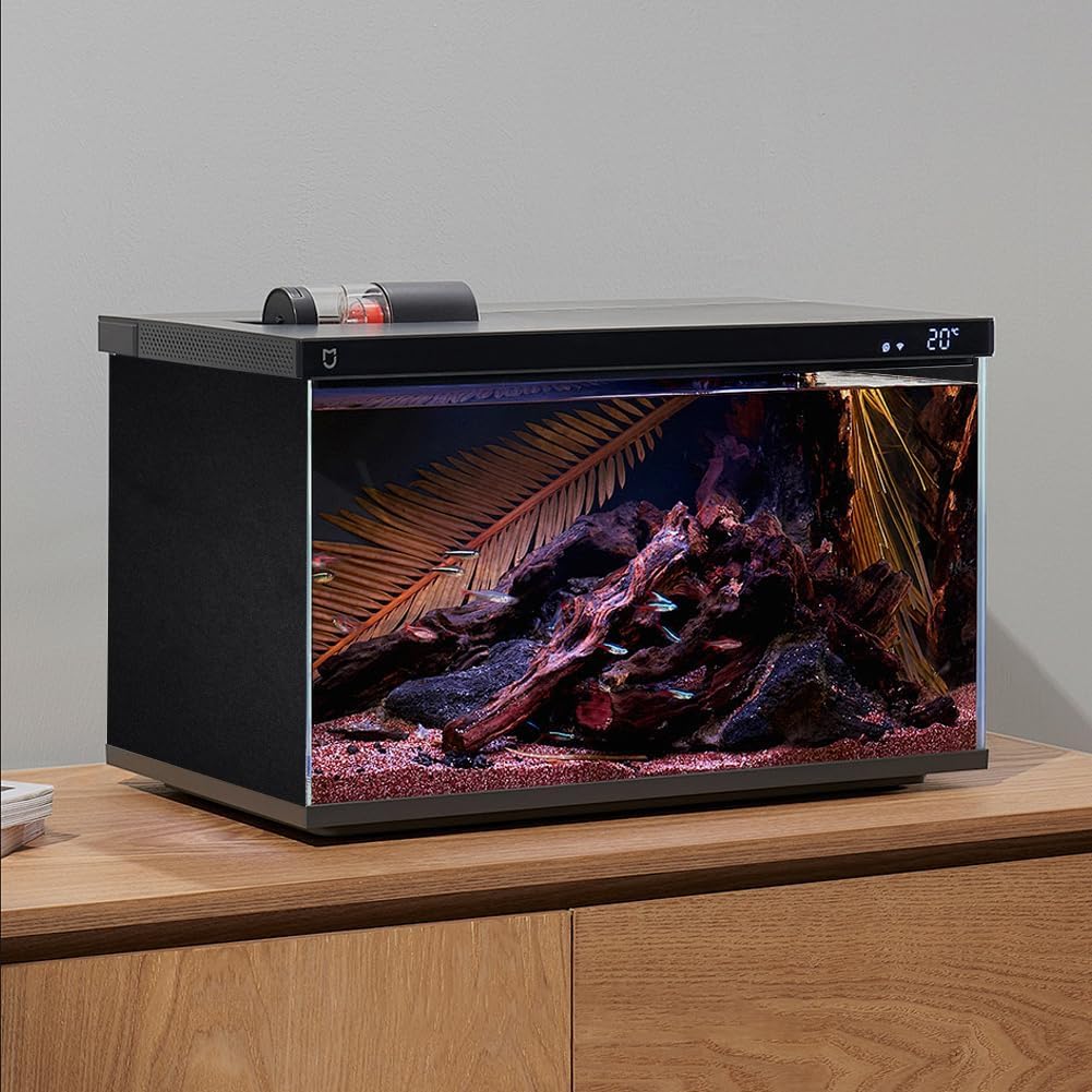Sfondo per acquario, 40 x 200 cm, statico per acquario, in PVC, sfondo nero, adesivo per carta da parati per acquario