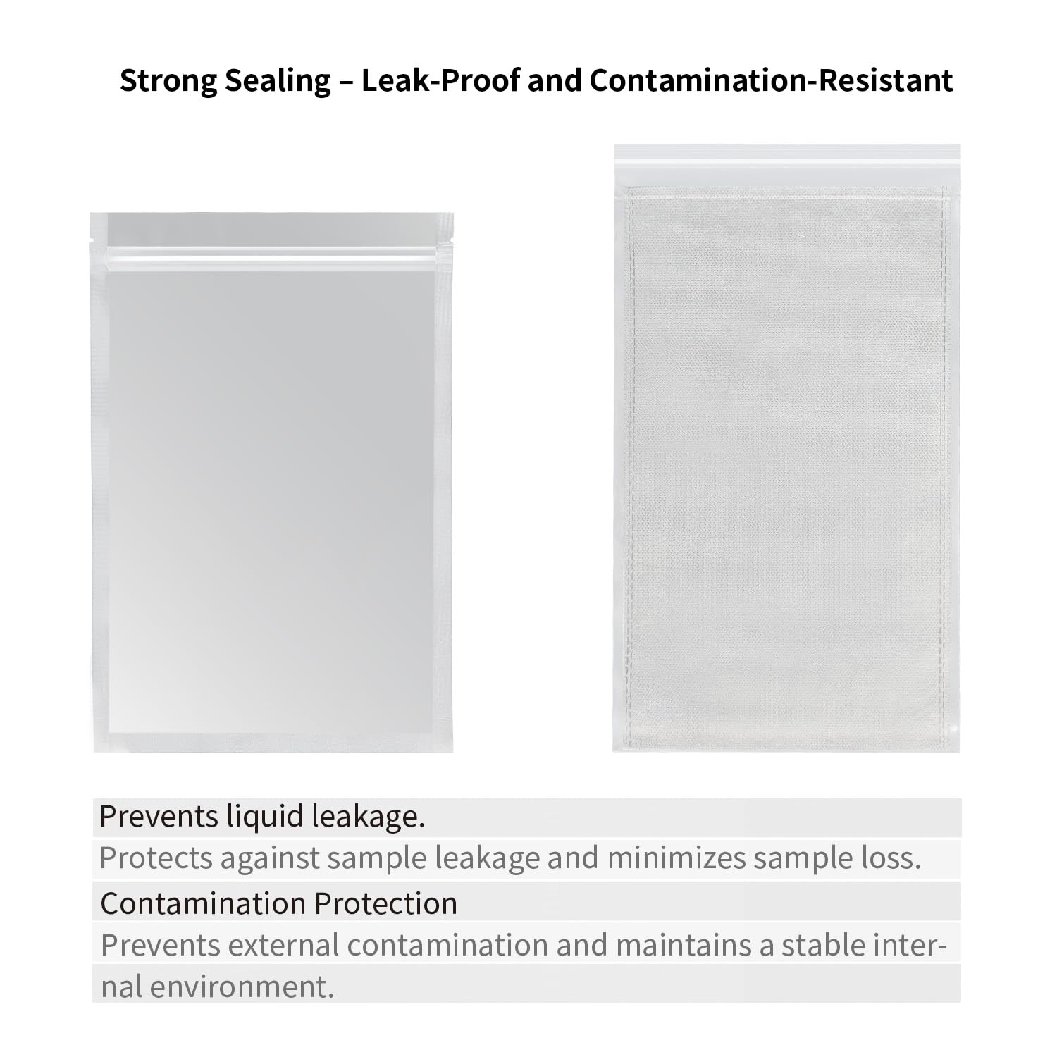 Food Test, Heavy-Duty Homogenizatory Bags For Lab Stomacher | 400 ml Leak-Proof, opakowanie 50, trwałe i odporne na rozdarcie (C20)