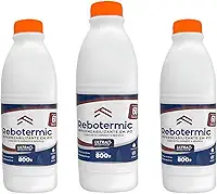 Kit 3 Rebotermic Impermeabilizante em Pó para Concreto Armado e Reboco, Ultra Concentrado, Solução para umidade