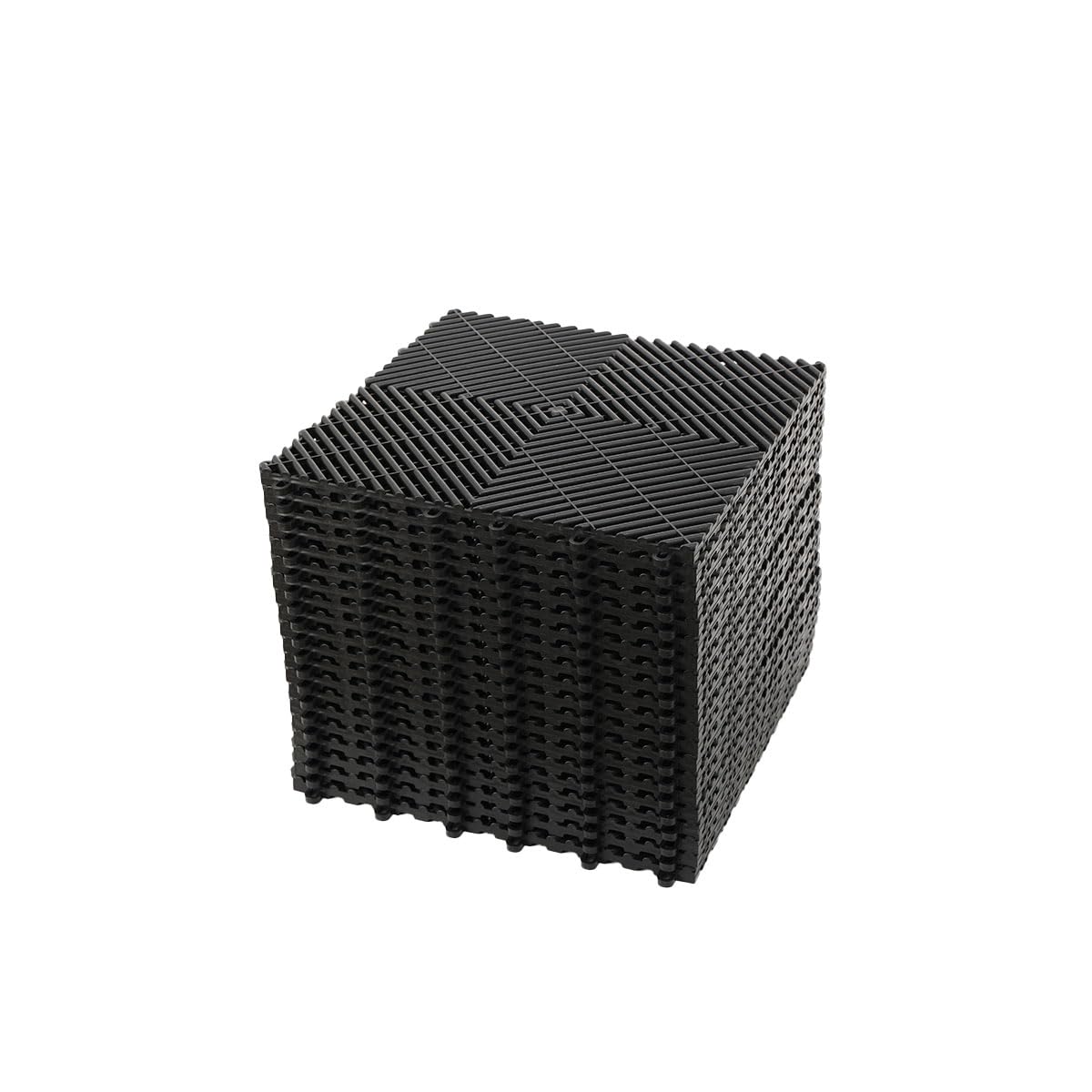 Lot de 20 Dalles de Jardin Piscine 40x40x1,8 cm Noir Dalle Clipsable Ajourée Antidérapante en PVC Drainage Rapide Revêtements de Sol Extérieur Intérieur pour Terrasse Cuisine Spa Salle de Bain