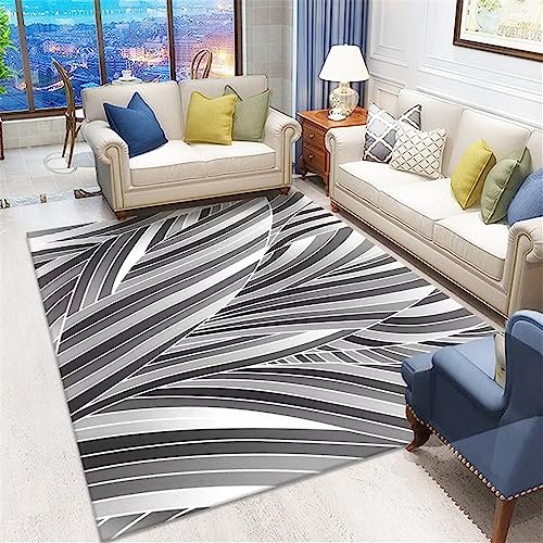Tapis de chambre gris à rayures pour réchauffer un sol froid