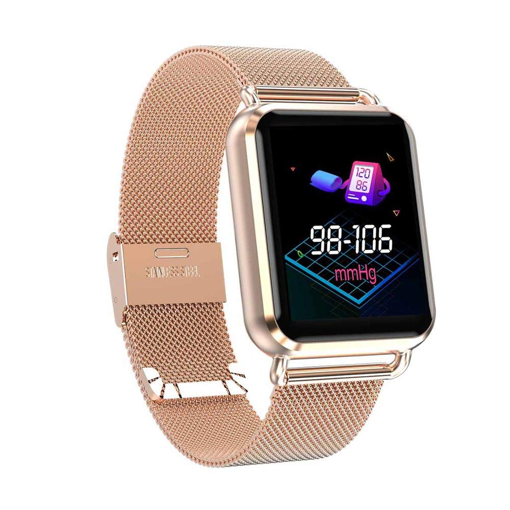 Stalowy luksusowy inteligentny zegarek Q3 wodoodporny dynamiczny ciśnienie tlenu krwi krokomierz funkcje Bluetooth (złoty)