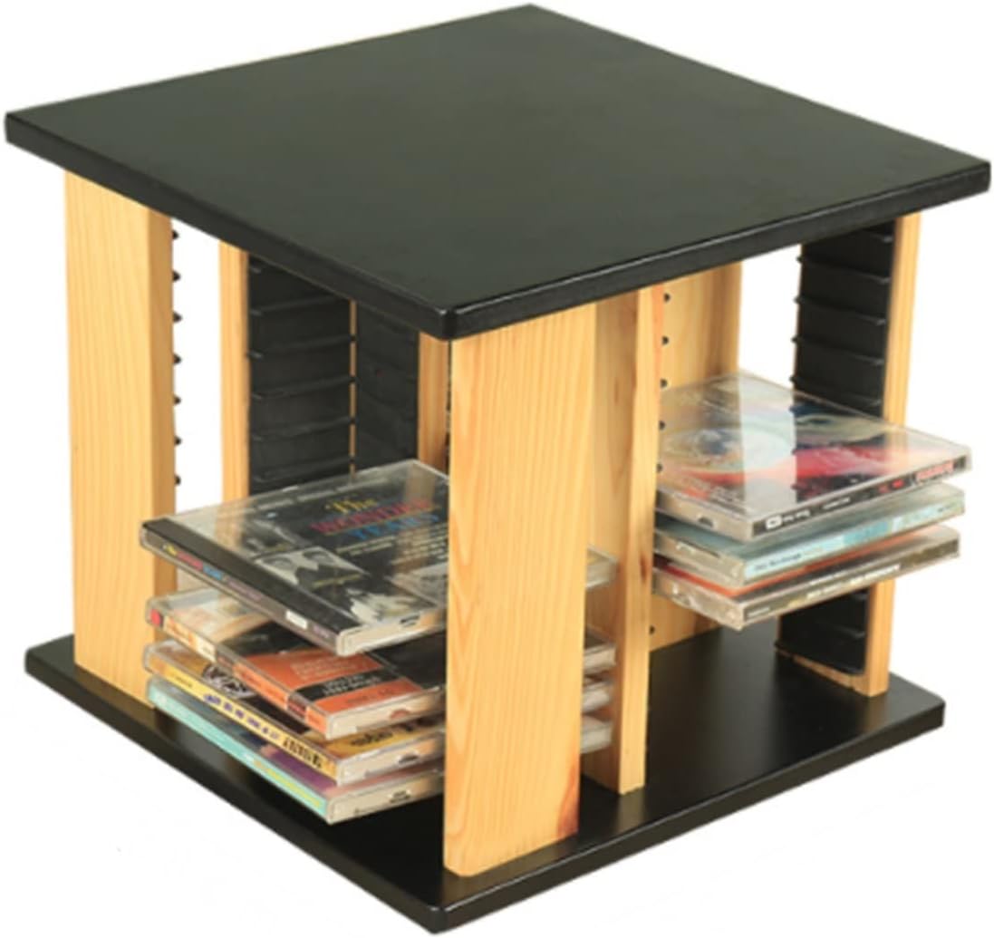 CD DVD Storage Shelves CD Rack Desktop Record Rack Rotating CD Rack