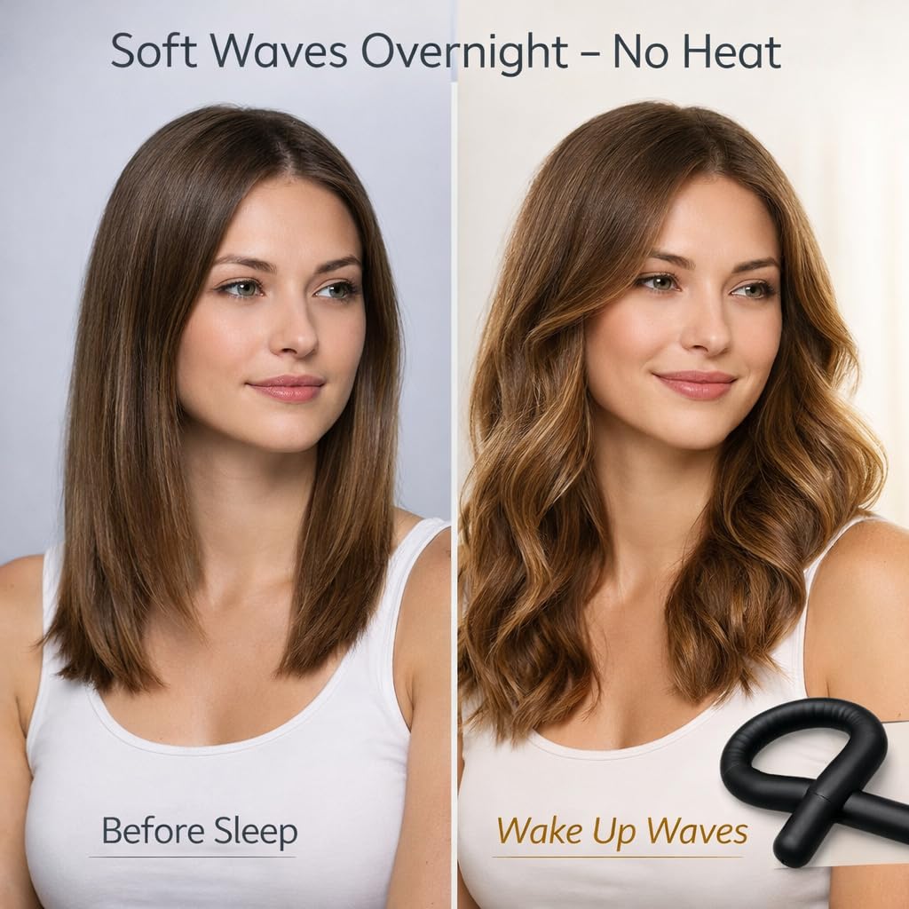 NocheSuave Heatless Curls Overnight Hair Curler, Satin Curling Rod Headband, Heatless Curlers to Sleep In, Soft No Heat Hair Curlers for Long & Medium Hair