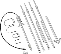 Vista 2 de CP200 Antena transmisora FM polarizada circular de 350 W (87-108 MHz), antena dipolo de doble cruz para transmisores de 0.5W-350W, configuración