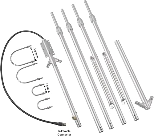 Miniatura 2 de CP200 350W Antena transmisora FM al aire libre, antena FM de doble cruzado, antena polarizada circular FM para transmisor de transmisión FM de