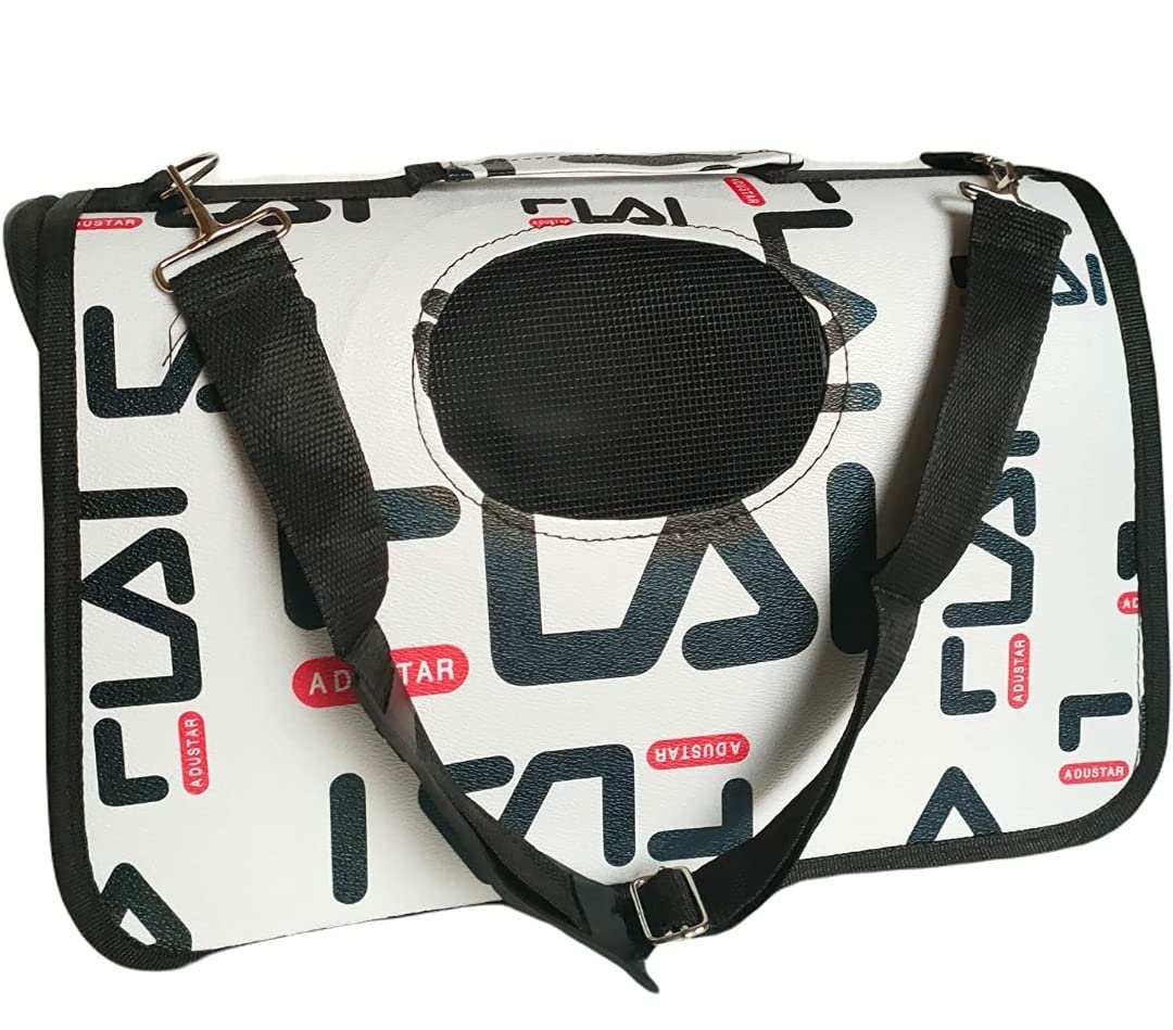 Pet Shoulder Bag Carrier, Dog, Cat - Breathable Barrel Printed Sling Outdoor Travelling (Size - Medium, Design - Dustar), Comfortable Weather Travel Accessory for Everyday-image-13