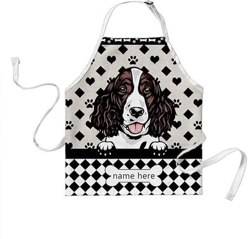 Vista 18 de Delantal de lunares de perro personalizado lindo perro salchicha, DOBERMAN