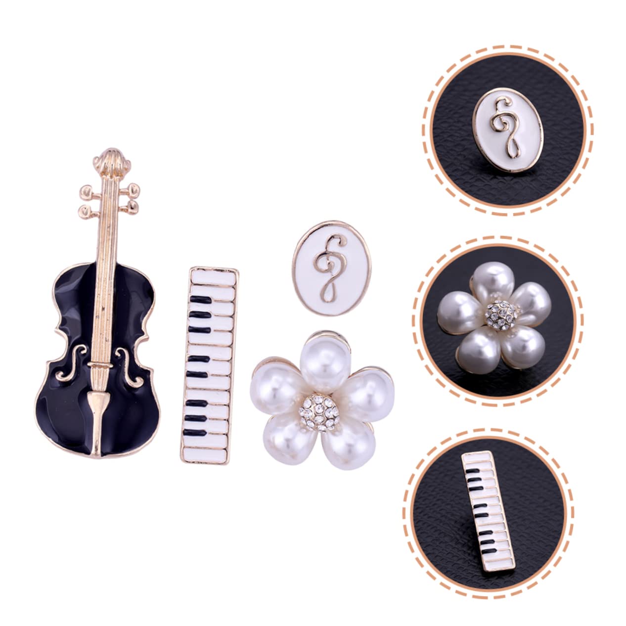 VALICLUD 20pezzi Spilla Elegante Forma Di Violino Di Pin Per Abbigliamento Femminile Accessorio Musicale Per Occasioni Speciali