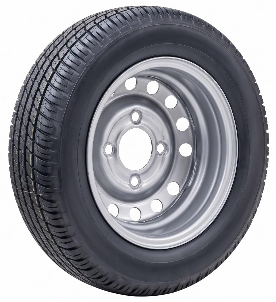 Roue complète 155/70R13 13" - 4 Trous - Entraxe 130mm - Déport 20 - Pour remorque - 13 pouces - Largeur 155mm - Indice de vitesse N 140km/h - Indice de charge 75 (387kg)