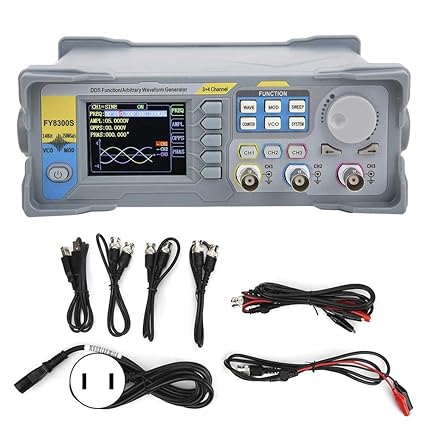 DDS Generator 3-Channel Arbitrary Waveform Function Generator Frequency Meter 4 TTL Level Output(FY8300S-20M US Plug 100-240V)