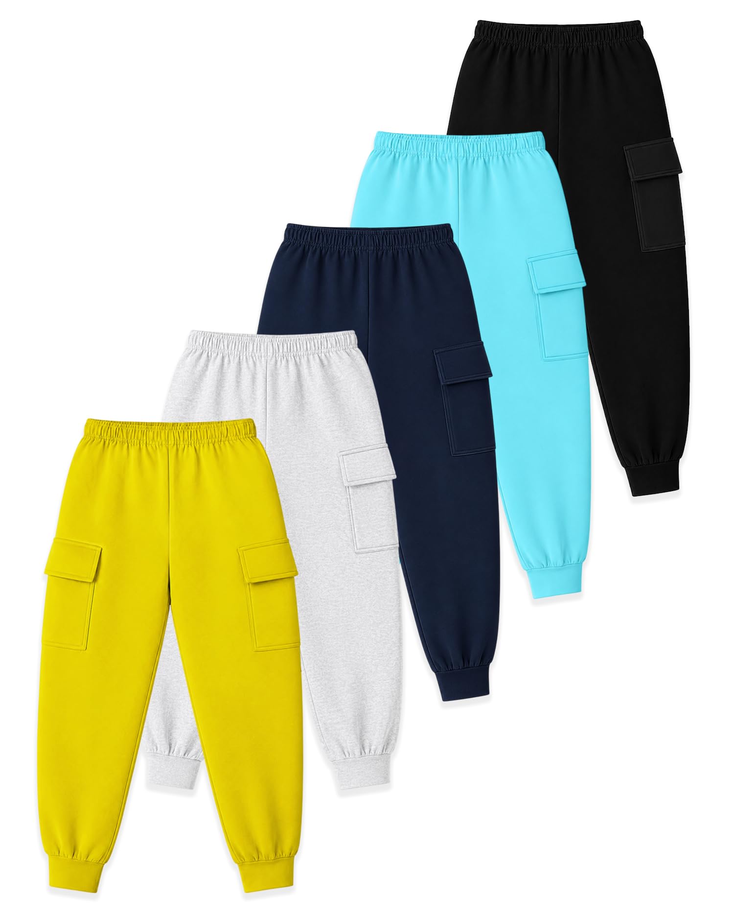 Kuchipoo Boys Cargo Joggers - Pack of 5-image-10