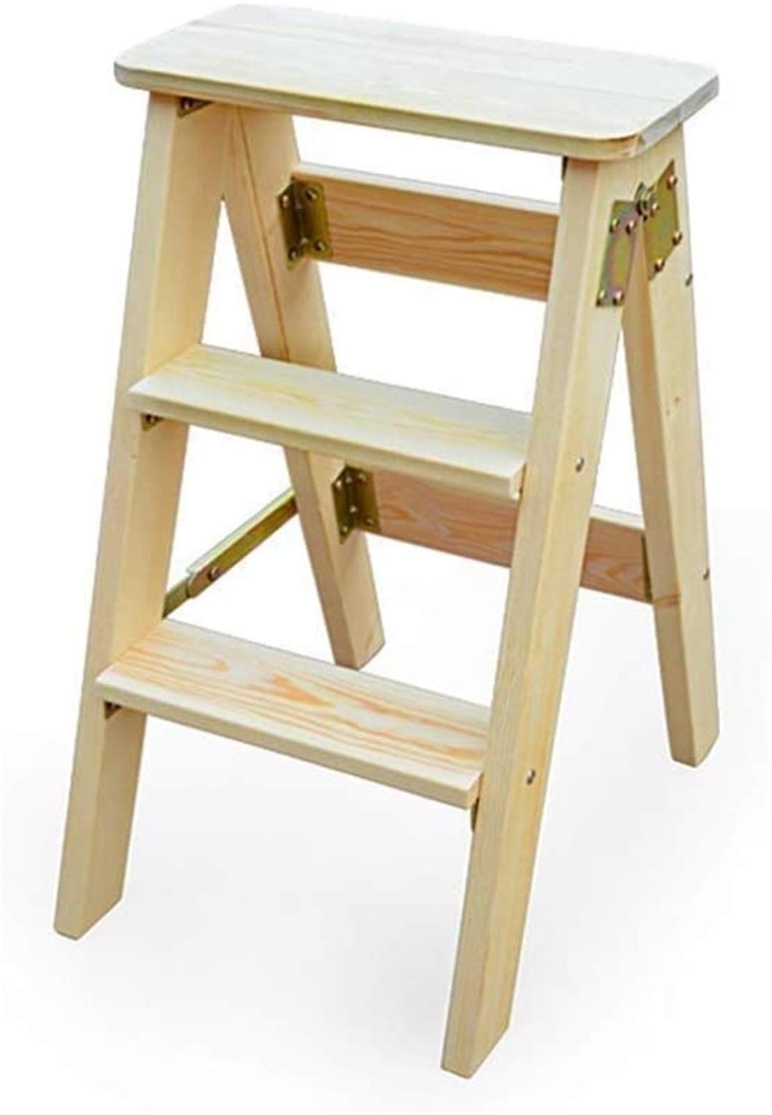 Escabeau portable pour éviter les chutes avec sa base en bois stable
