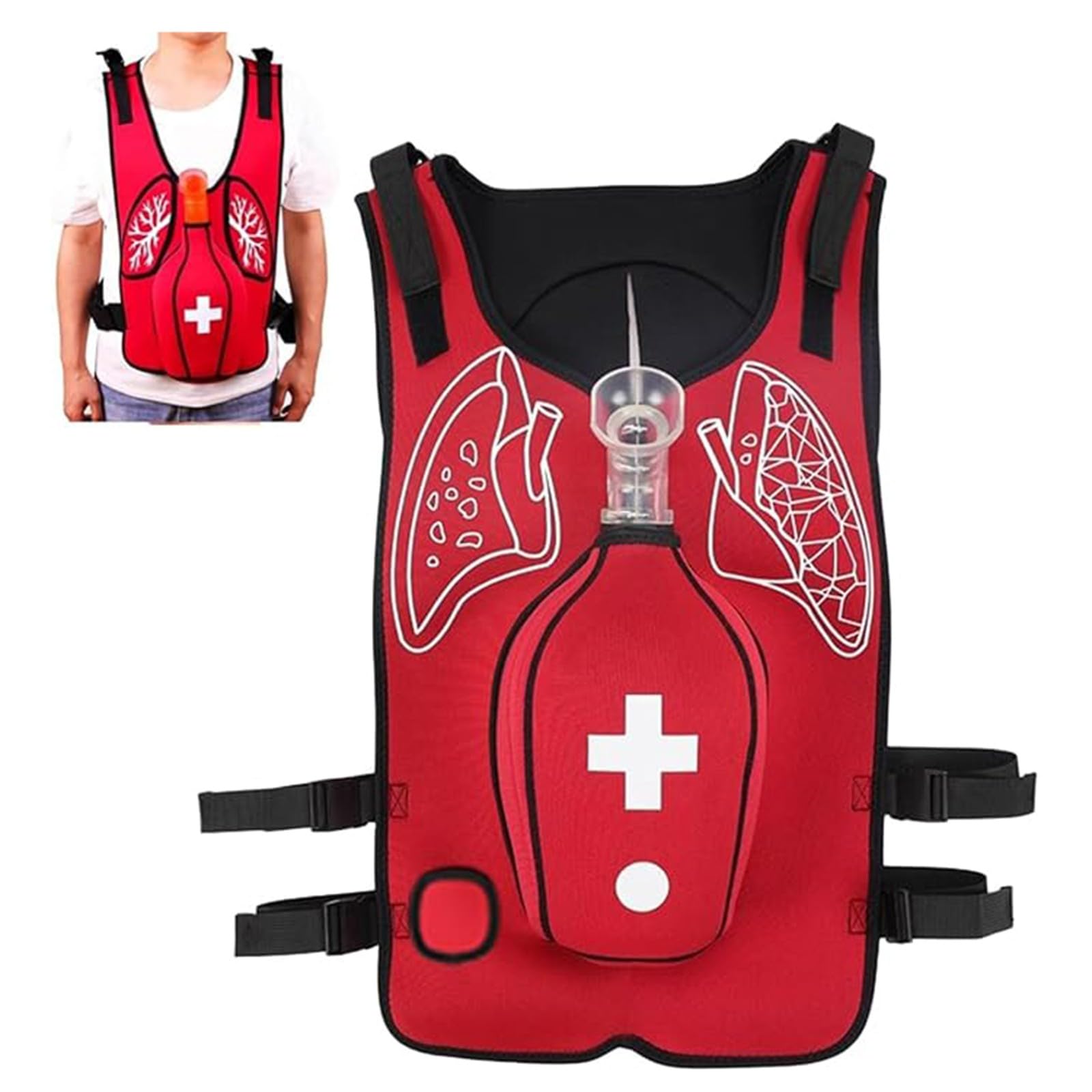 Heimlich Modèle D'entraînement Pratique Gilet D'entraînement Anti-Étouffement Conception Réglable Compétences De Premiers Secours Pour L'éducation De Premiers Secours A