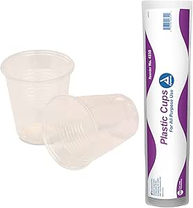 Dynarex Disposable Drinking Cups - Clear Plastic 5 Oz, 100 Count