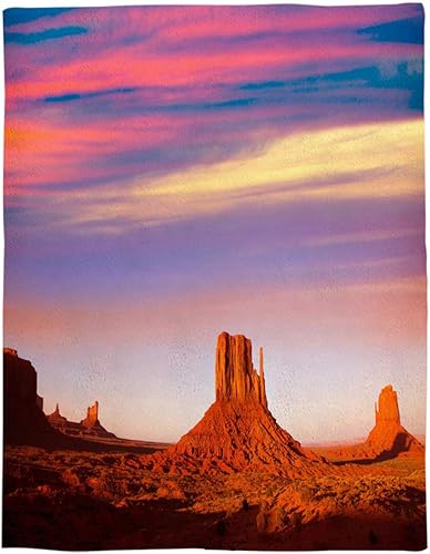 Miniatura 5 de Soft Blanket Flannel Throw Blanket 39"x59", Desert Dreamy Sunset Sundown Sky Natural Sand Building Landscape Fleece Blanket Couch Bed Blankets