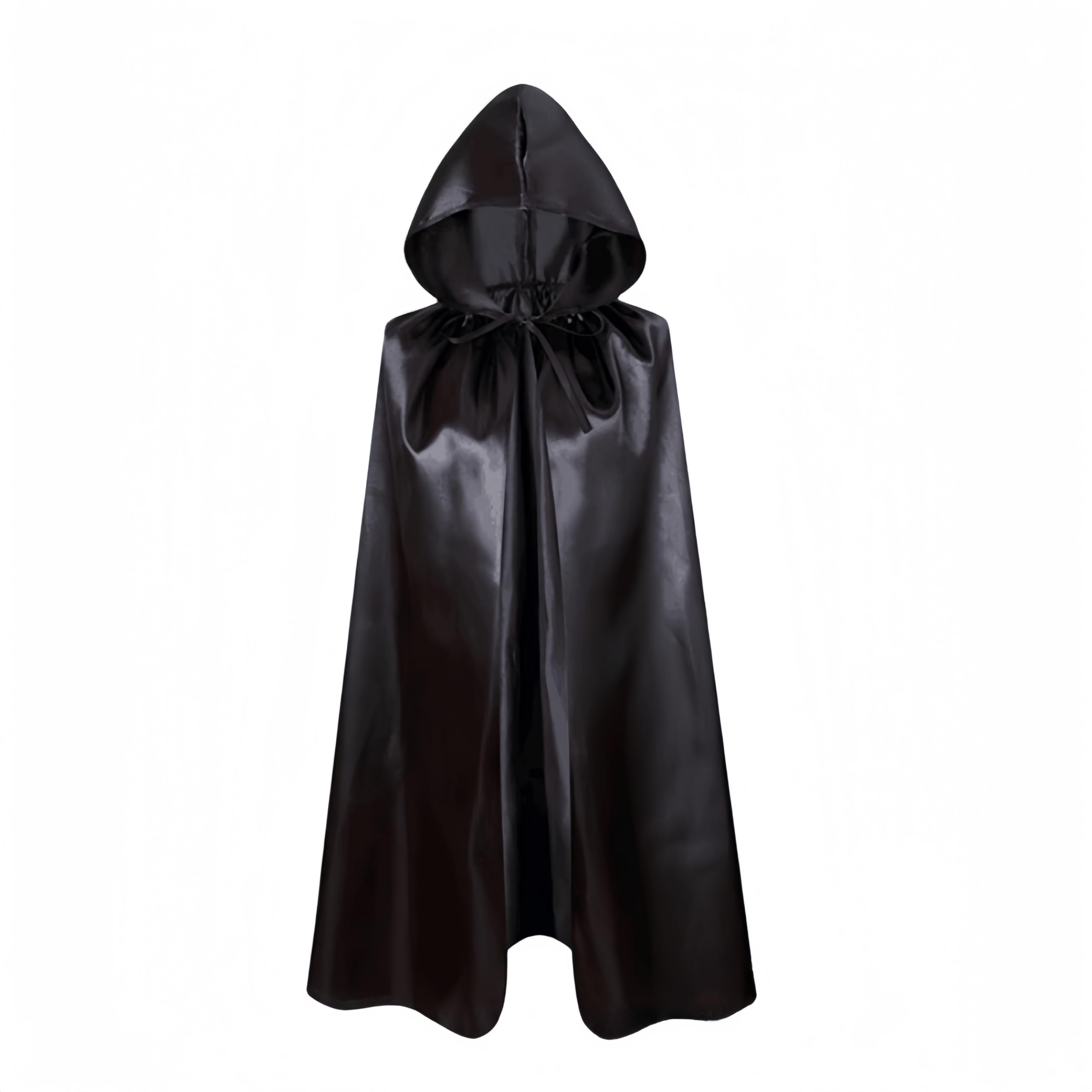 Proumhang Black Hooded Cape Kids Hooded Robe Cloak Witch Cloak Vampires Cape Devil's Cloak Grim Reaper Cape for Boys Girls Halloween Masquerade Christmas Cosplay Fancy Dress Party 80cm/31.5"