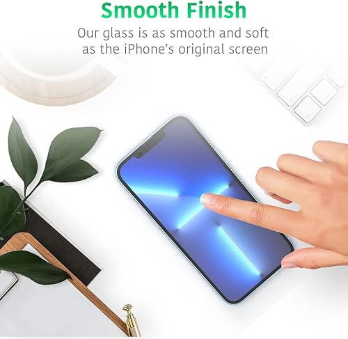 Miniatura 3 de TalkWorks Protector de pantalla de vidrio templado prémium compatible con iPhone 1313 Pro14, antirreflejos, a prueba de roturas y grietas, ultra