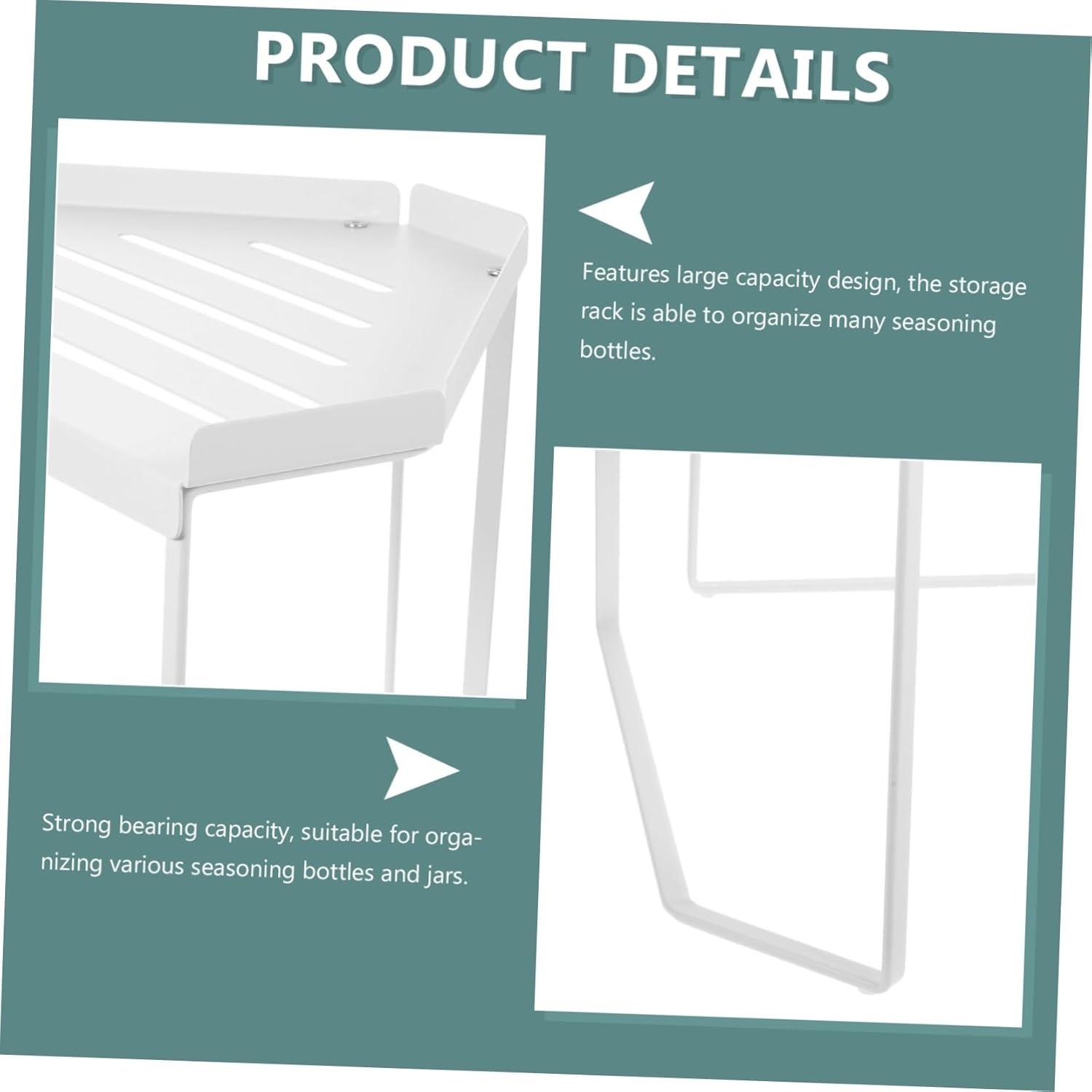 ABOOFAN Multi Pull Out Spice Rack Organizer Corner Shelf for Kitchen Countertop Capacity Storage for Seasoning Bottles and Jars and Easy to Clean