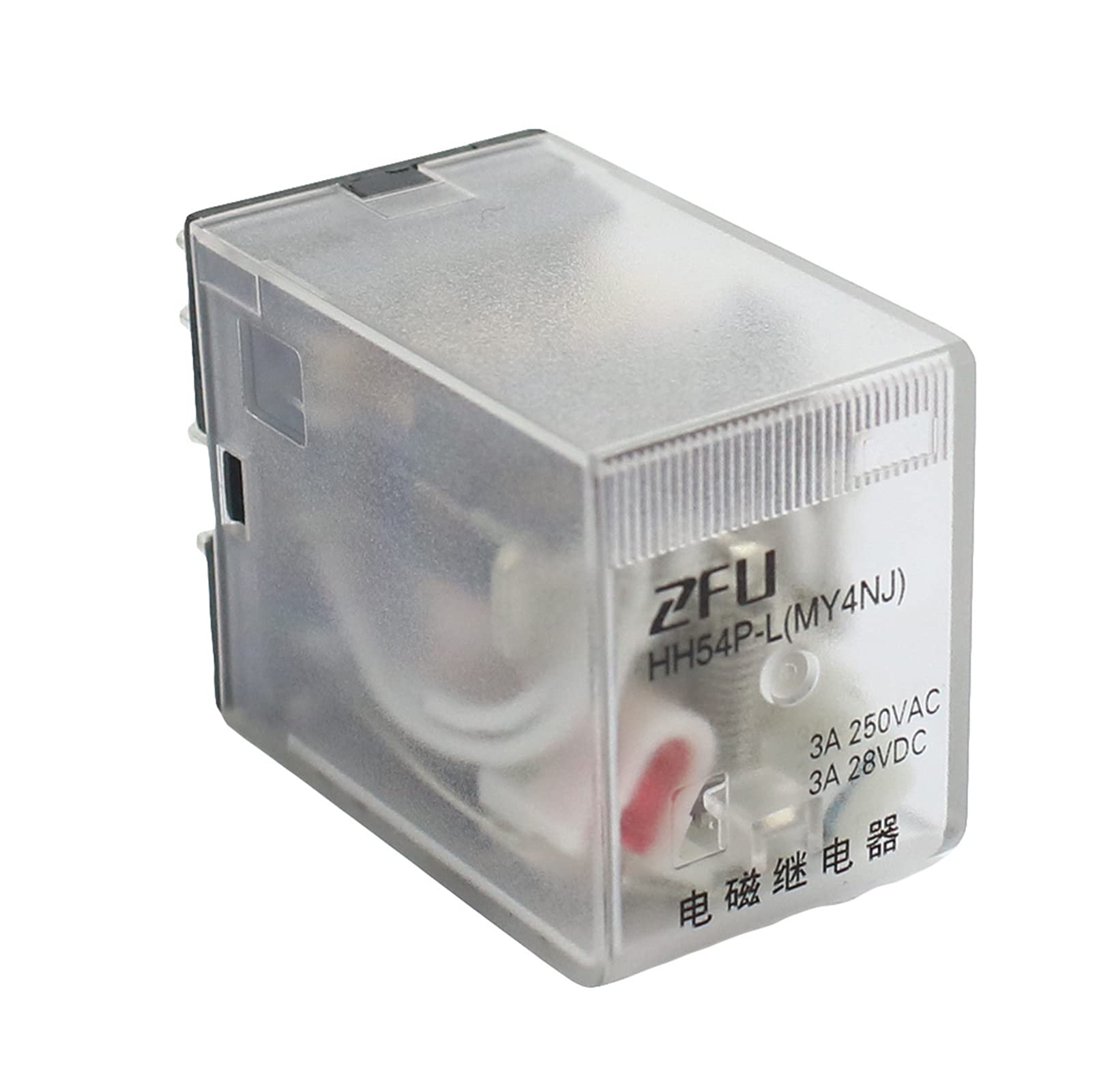 Relé enchufable MY4NJ, 12v, 24v, 36v, 48v, 110v, 220v, CC/CA, 5A, contacto plateado, 14 pines, toma de relé 4PDT(AC 380V)
