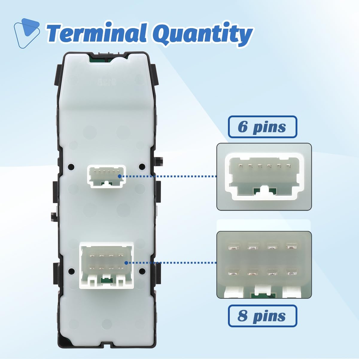 Window Switch Power Control Driver Side Compatible with 2006-2014 Jeep Commander/Grand Cherokee, Chrysler Aspen/Chrysler 200/300/Sebring, Dodge Charger/Avenger/Magnum/Durango OEM 04602781AA