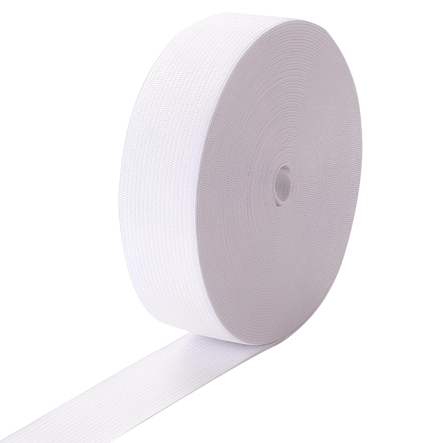 10 Meters 25mm White Flat Elastic Band for Sewing, Waistband, DIY Crafts - High-Quality Polyester Fiber