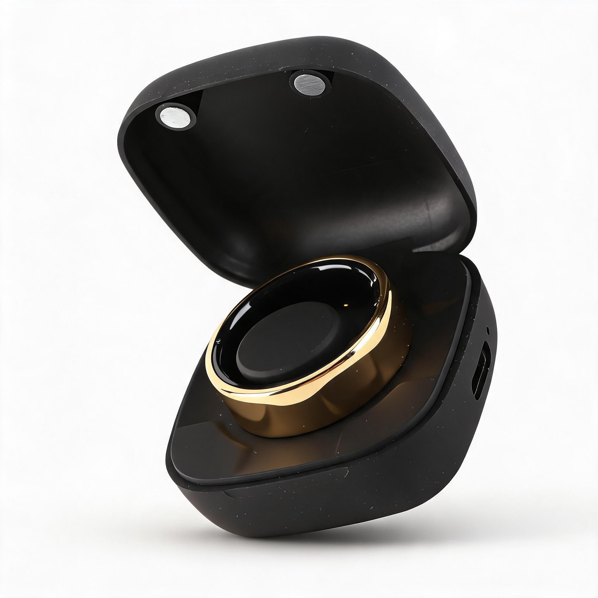 Zopsc Anneaux intelligents avec étui de charge, traqueurs de fitness pour homme et femme avec contrôle des calories, compteur de pas, anneaux de santé avec soins à distance pour vos parents ou vos