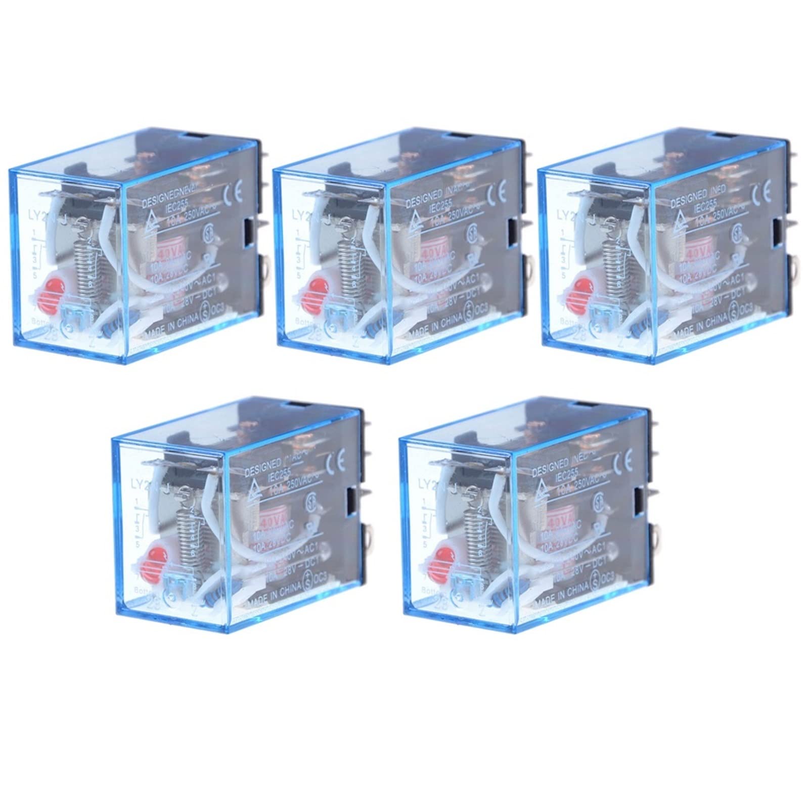 5Pcs Relè LY2NJ DC 12V 24V 36V 48V 110V 220V Piccolo Relè 10A 8PIN Bobina DPDT Accessori elettronici(Size:DC 110V)