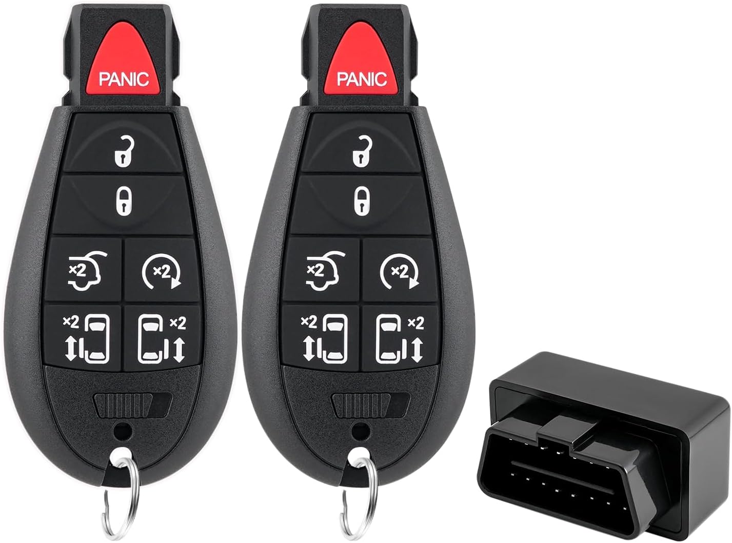 IYZ-C01C DIY Key Fob Replacement Kit for 2008 2009 2010 2011 2012 2013 2014 2015 2016 Dodge Grand Caravan Chrysler Town and Country VW Routan Keyless Entry Remote with Easy OBD Tool