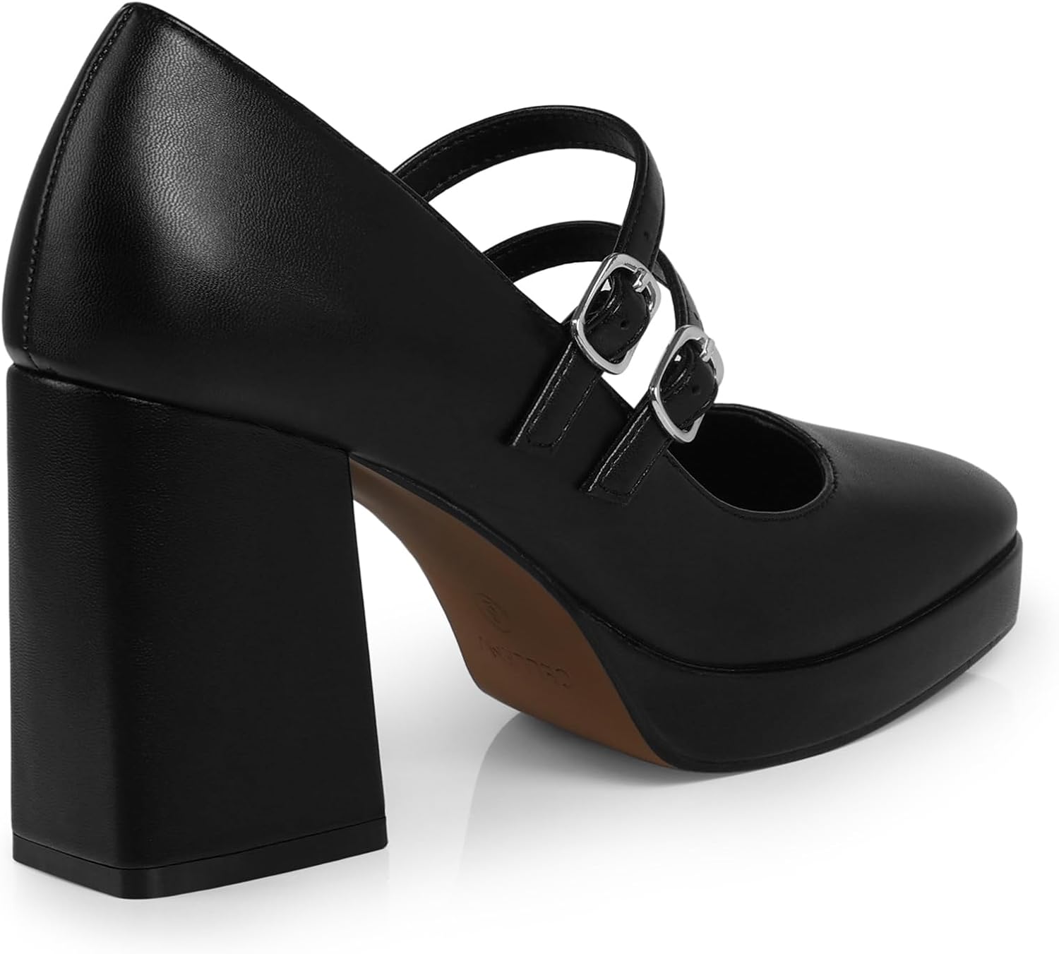 Women Mary Jane Shoes: Comfortable Closed Toe Chunky Heels, Dress Platform Pumps Prom Graduation Formal Wedding Shoes Black/Red/White/Nude - Image 5