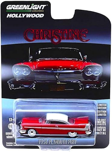 Greenlight 1:64 Hollywood Series 23 - Christine - 1958 Plymouth Fury (ROD/White ROOF) 44830-C