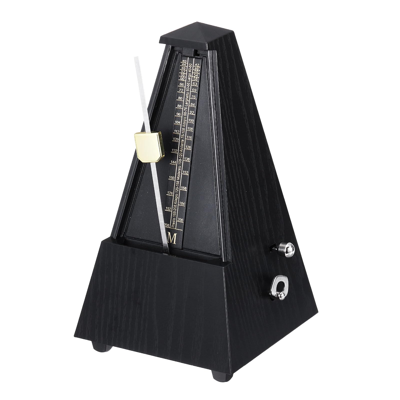 QUARKZMAN Metronomo Meccanico Timer Musicale Metronomo Universale Ebano | Ad Alta Precisione, Per Pianoforte Chitarra Violino Ukulele