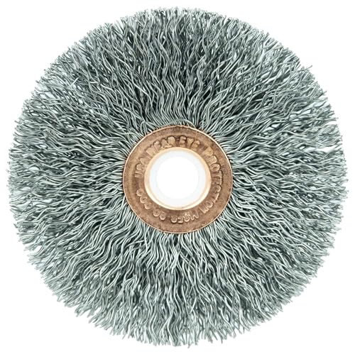 Weiler 15573 3" Crimped Wire Wheel, .014" Steel Fill, 1/2"-3/8" Arbor Hole, Made in the USA (Pack of 10)