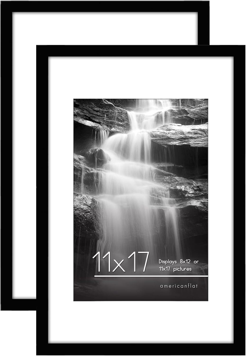 Americanflat 11x17 Picture Frame with Polished Plexiglass Set of 2
