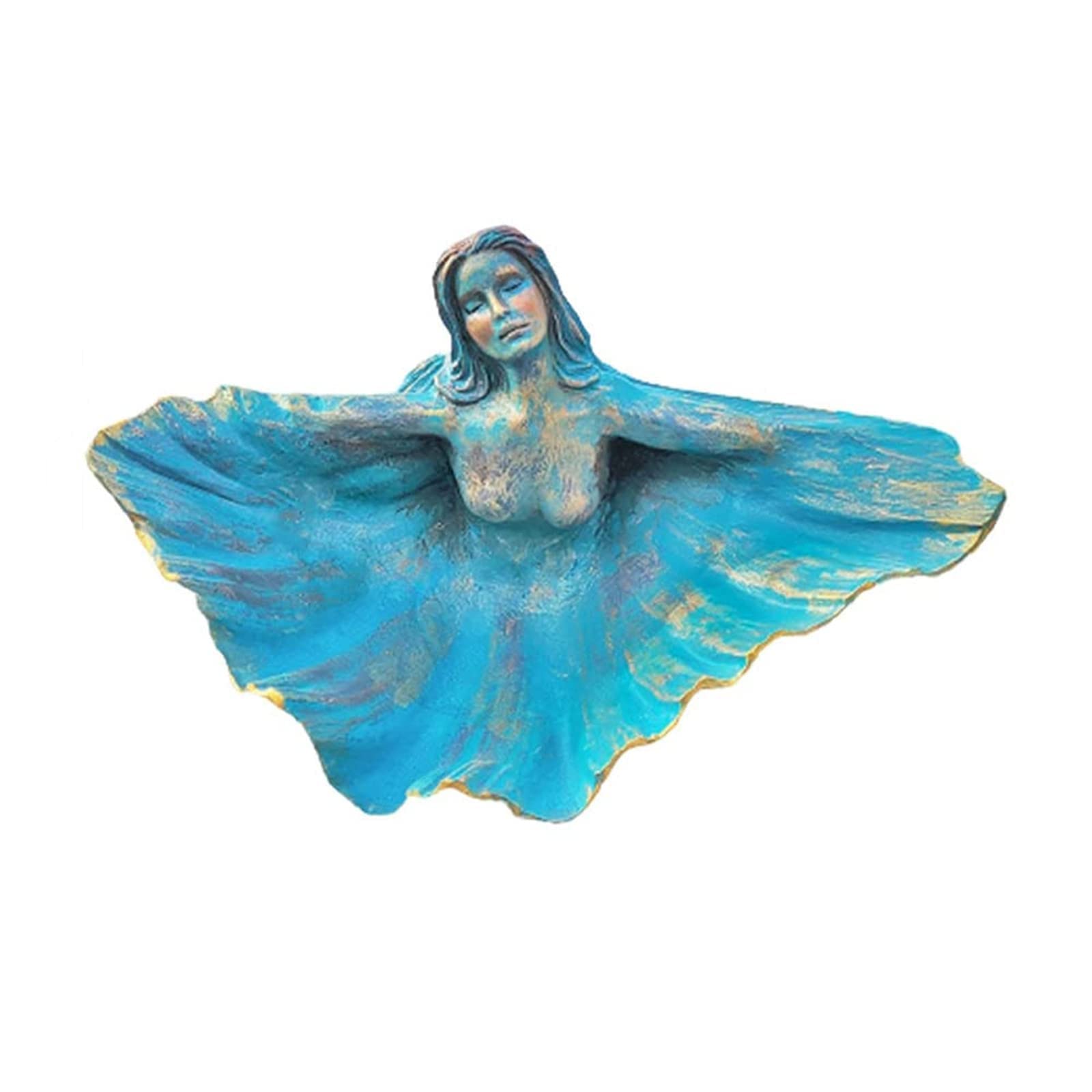 LIUDONG Self Love and Shaping Spirit Godness Sculpture, Healing Goddess Sculpture, Portrait Sculpture Resin Crafts Home Decoration Gifts for Friends,Blue