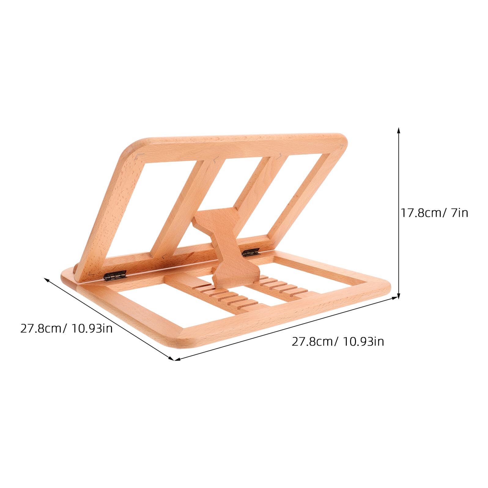 Supporto da Scrivania in Legno per Laptop Ventilato Regolabile a 6 Livelli, Ergonomico Portatile per Notebook Fino a 16 Pollici, per Postazione di Lavoro, Studio e Viaggi