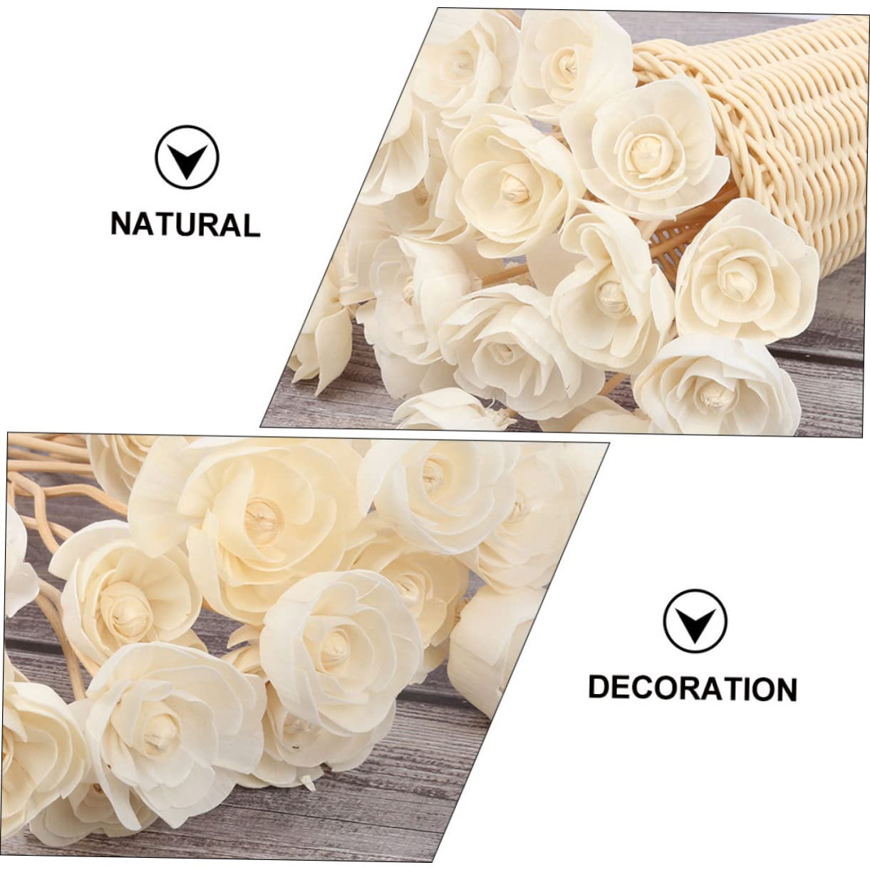 PRETYZOOM STK Rattan tonghua Diffusorsticks mit Blumendiffusor Rattan Room Fragrance Aroma-Diffusor-Sticks Zubehör für Aromadiffusoren im Schlafzimmer Diffusor-Tool hölzern
