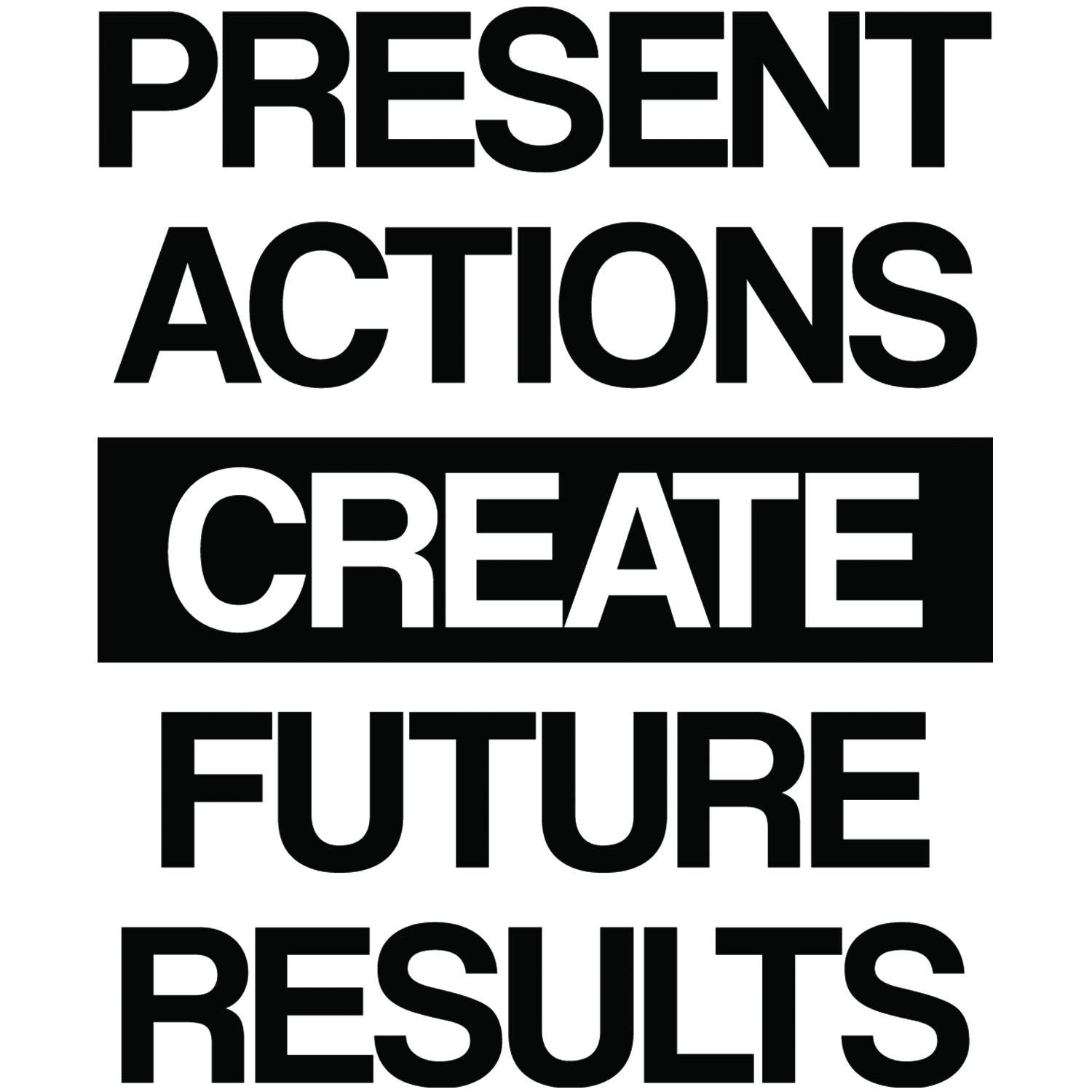 My Vinyl StoryPresent Actions Create Future Results Office Decor Wall Art Wall Decal Inspirational Motivational Vinyl Office Supplies Home Gym Work Success Wall Sticker Quote Business Sign Gift