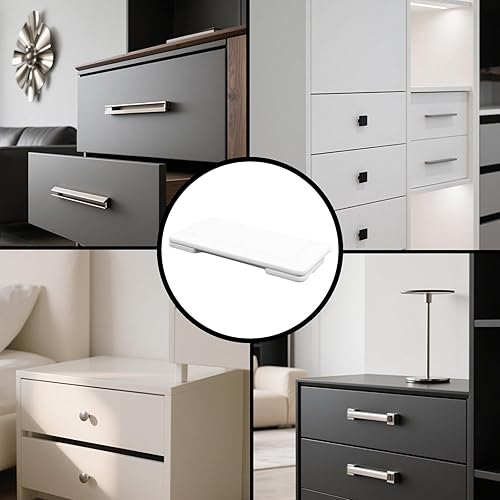 Miniatura 9 de LC LICTOP Manija oculta de aleación de zinc para muebles, puertas de bolsillo cepilladas de níquel, manija de cajón, 6 unidades (2.9 x 1.56 pulgadas)