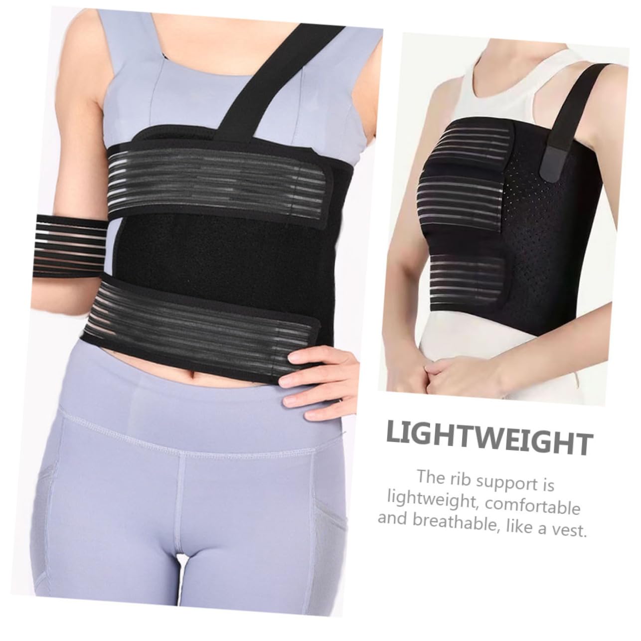 Rib Support Strap Chest Binder Posture Correction Brace Rib Protectors for and Breathable for Recovery