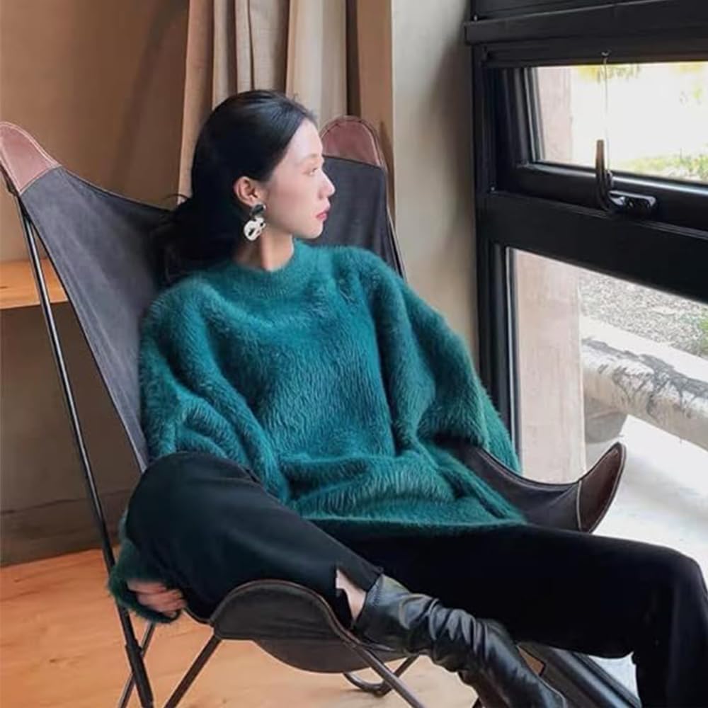 Pull épais Décontracté Pour Femme Pull En Mohair à Col Roulé Extra Flou Pull Long Tricoté à La Main Par SuperTanya - France Pull Doublé Polaire Femme